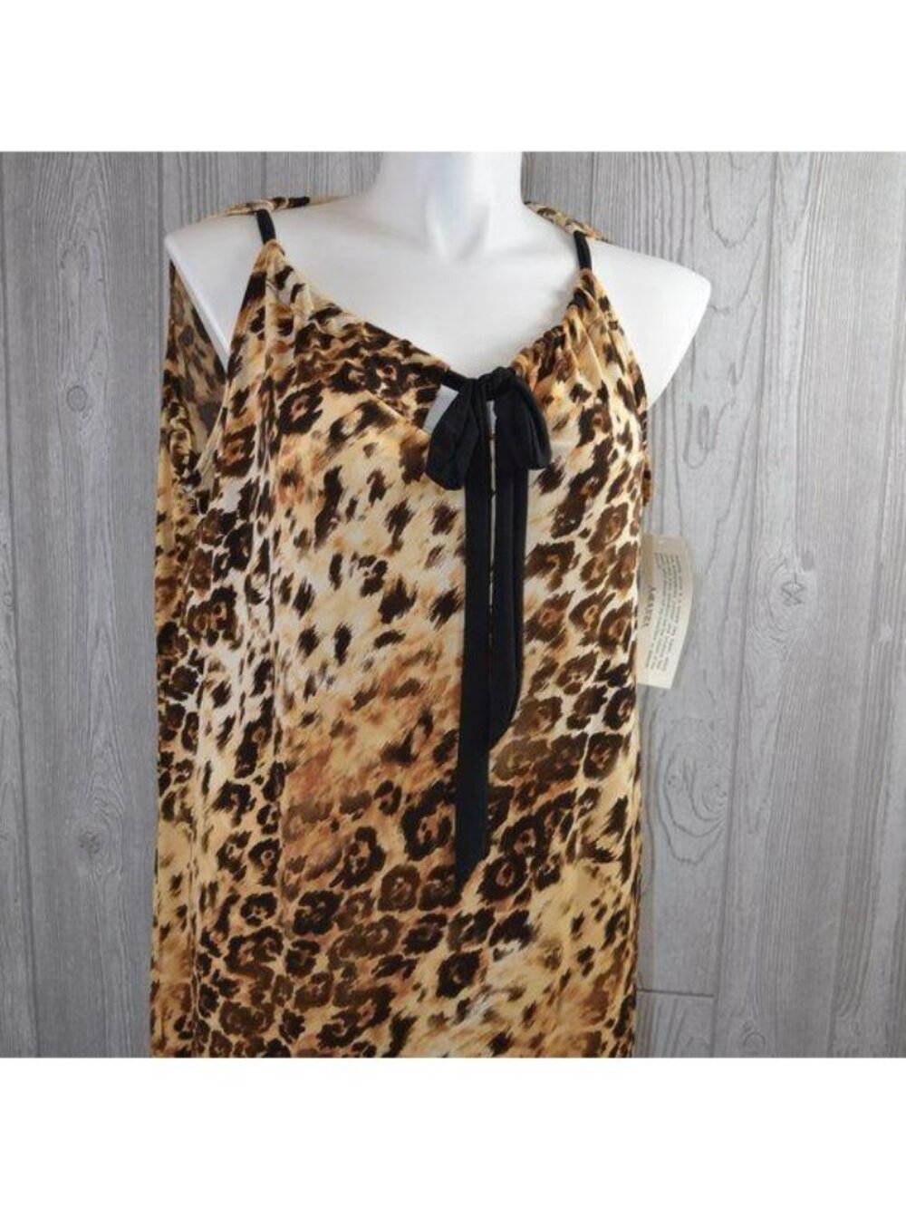 NWT Amanda Slinky Knit Top Leopard PLUS SIZE
